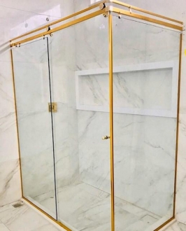 Vidrolar - Comrcio de Vidros - Box Elegance Dourado