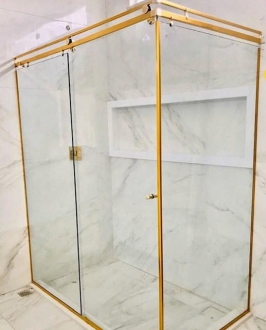 Vidrolar - Comrcio de Vidros - Box Elegance Dourado